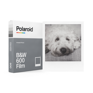 B&W Polaroid 600 Instant Film Single Pack Box with Sample Photo