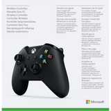 Black Microsoft Wireless Controller for Xbox One Box - Back
