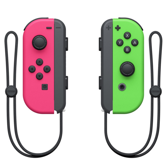 Neon Pink/Neon Green Joy-Con (L/R) Wireless Controllers for Nintendo Switch - Front