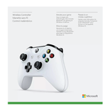 White Microsoft Wireless Controller for Xbox One Box - Back
