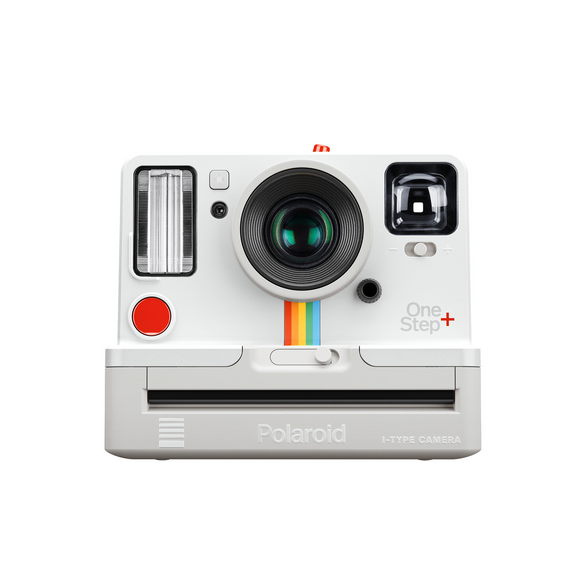 White Polaroid OneStep Plus Bluetooth Analog Instant Camera - Front View